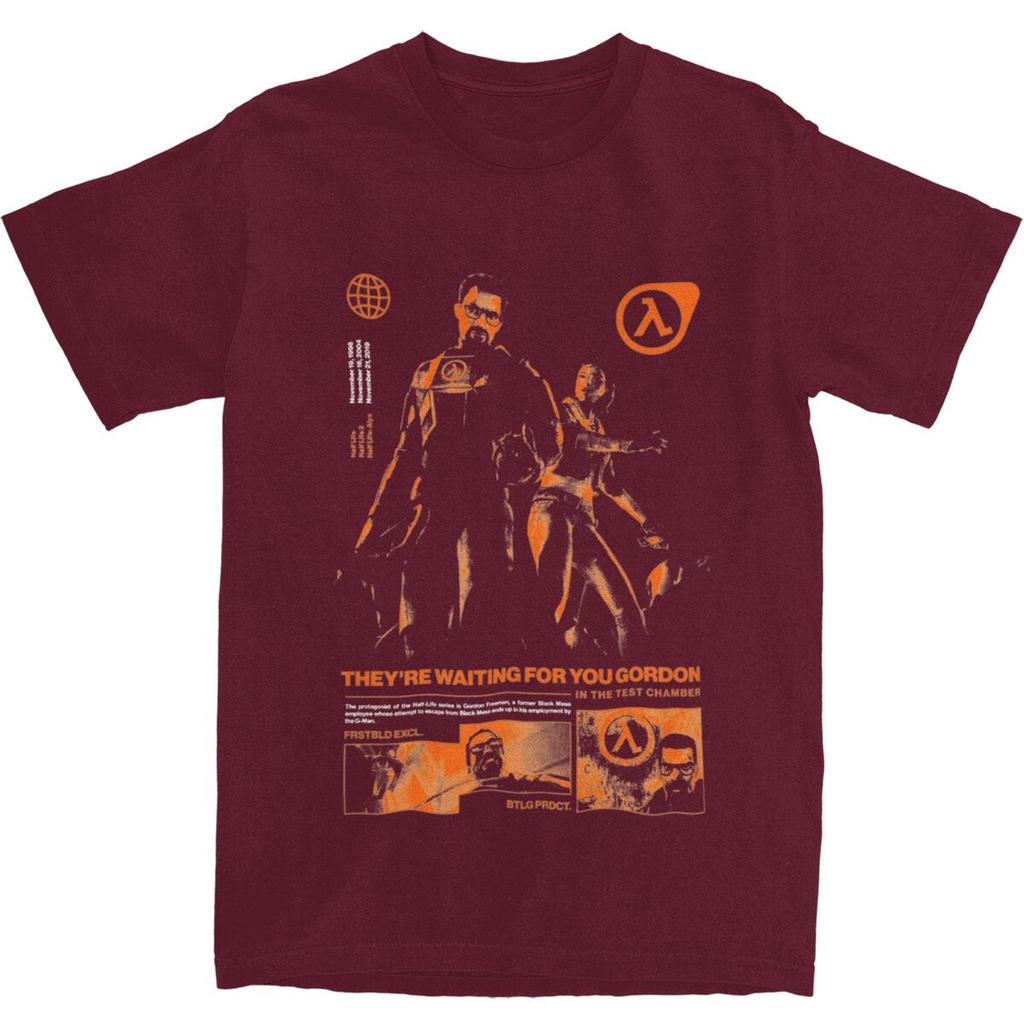 Übergroßes T-Shirt Videospiele HALFS LIFES V4 Baumwoll-T-Shirts Trendiges T-Shirt für Männer Sommer Y2K Retro Lockere Kurzarm-Tops