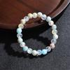 1 Piece Aura Quartz and Ocean Sediment Beaded Bracelet - Unisex - Homeopathic Crystal Jewelry - Brings Abundance - Prosperity