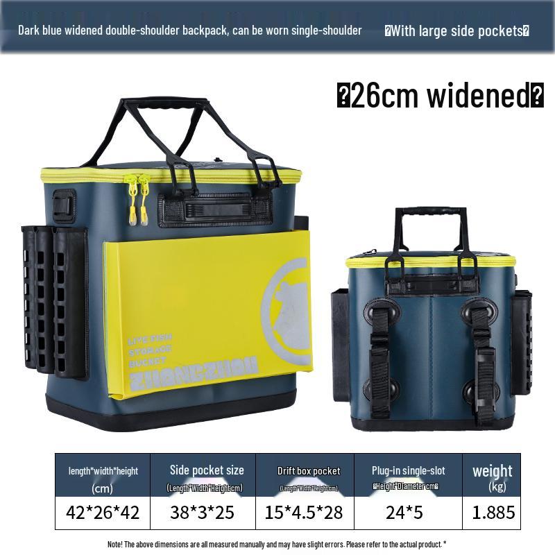 Складной утолщенный садок для рыбы: Большое многофункциональное рыболовное ведро и контейнер для живой рыбы. Default