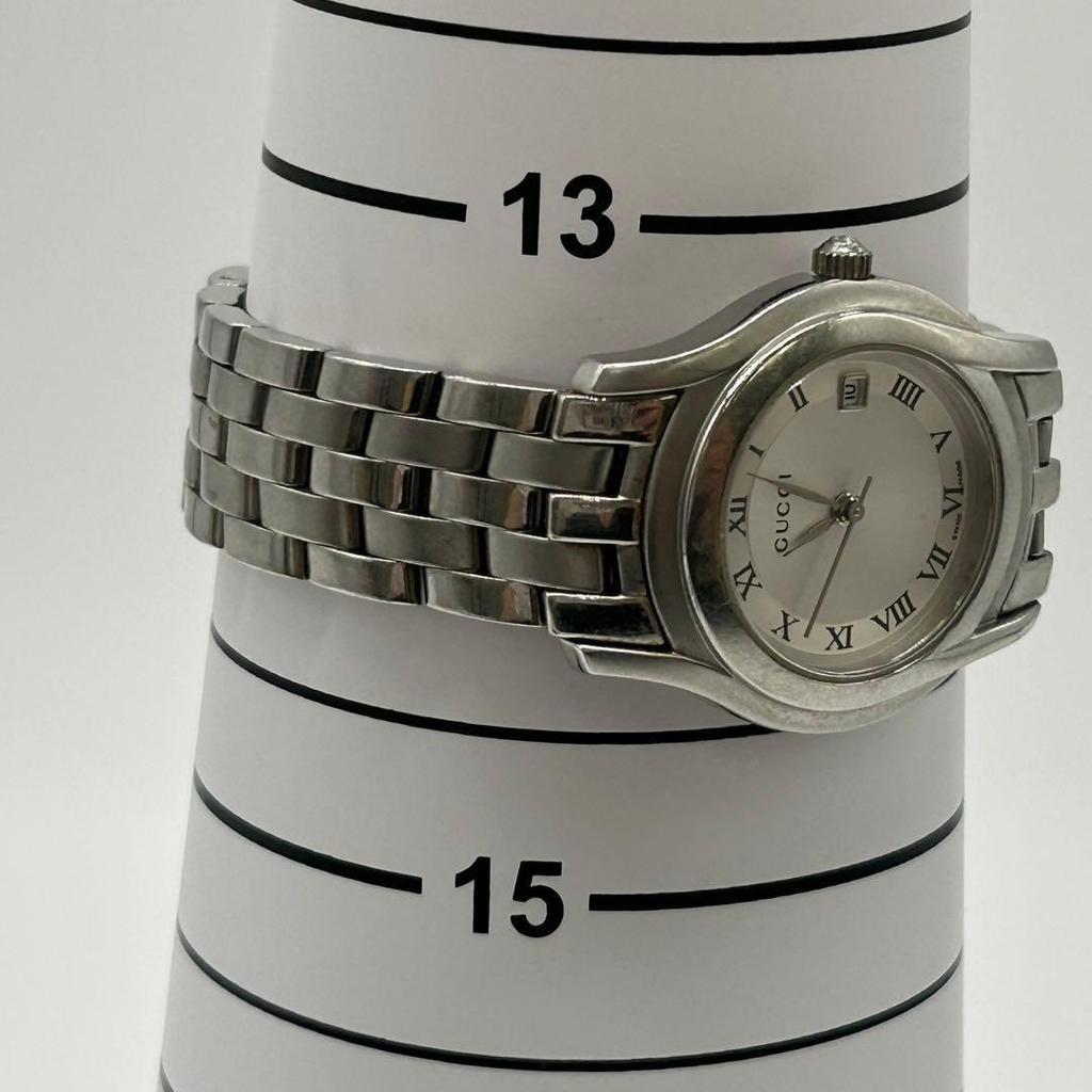 Used GUCCI 5500L Watch Ladies Roman Date Silver