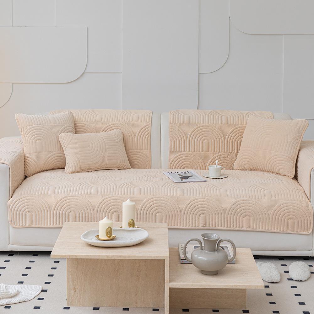 

Зимняя плюшевая скандинавская подушка для дивана, современная простая осенне-зимняя легкая роскошная нескользящая подушка, кожаный чехол для дивана, тканевая подушка 70*70