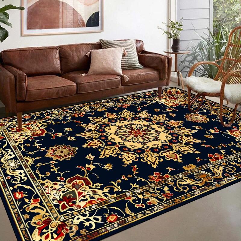 

Neoclassical Persian Rugs Soft Anti-slip Floor Mat for Living Room Bedroom Lounge Home Decoration Coffee Table Carpet 60*90cm