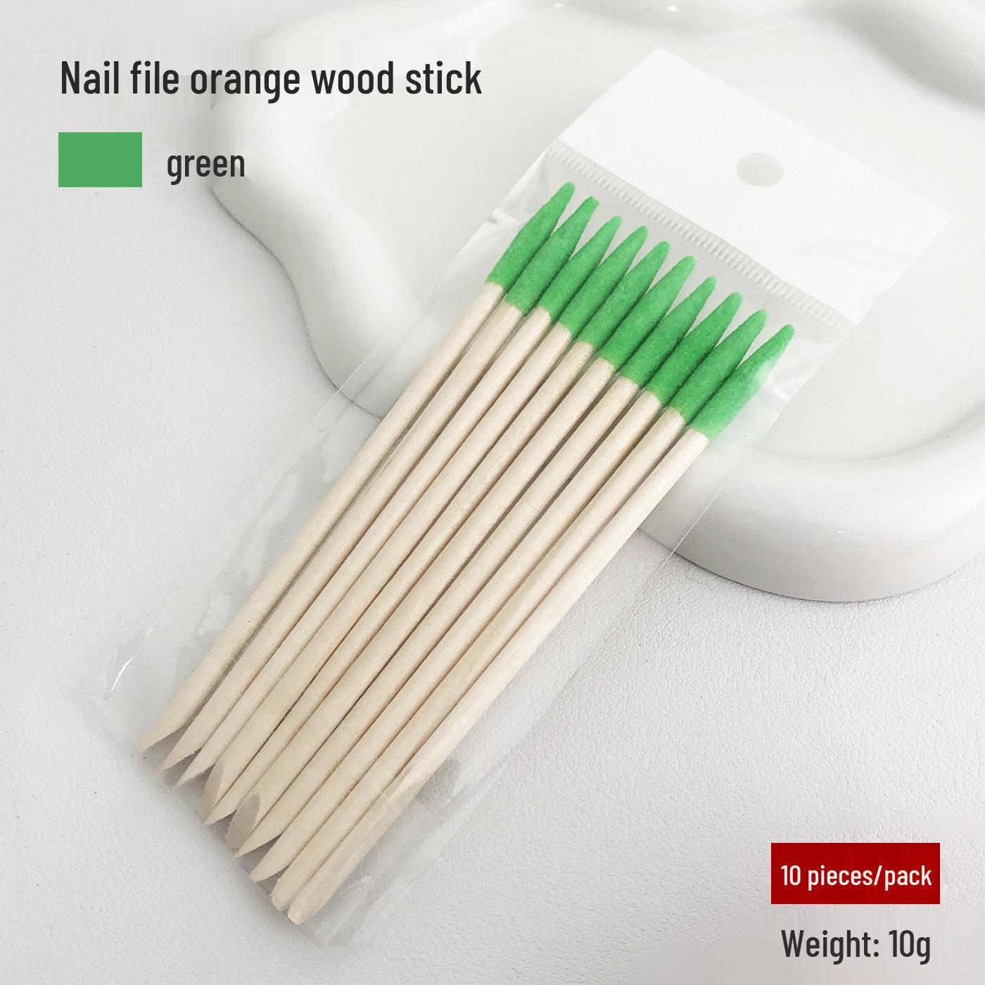 

Frosted Double-Ended Wood Stick: Nail Art Engraving, Grinding, Cleaning, Polishing, Glue Removal, Embossing, Rhinestone Application Tool.