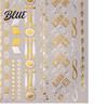 Decorative Body Art Decals Golden Silver-color Metallic Tattoo Sticker for Women Girls Temporary Tattoos Face Arm Decoration Waterproof Fake