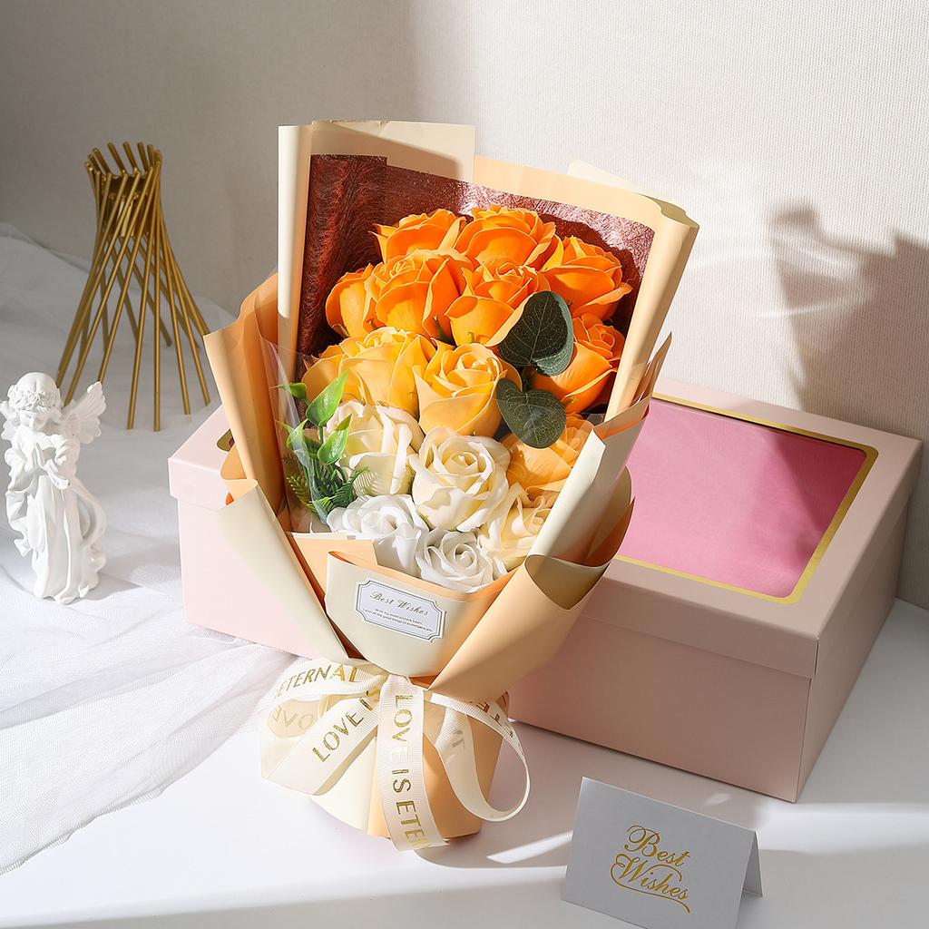 18 Window Roses Soap Bouquet Gift Box Graduation Season Valentine's Day Gift Bouquet