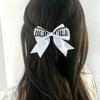 Klaviertasten Haarklammer mit Schleife Retro Mädchen Seiten-Krokodilklemme Haarschmuck Schwarz Weiß Vintage Schleife Seiten-Haarklammer Süßes Mädchen