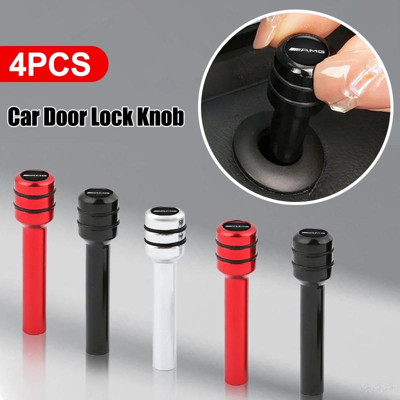 REE4   Car Door Lock Knob Security Knob Pull Pin Accessories For Benz AMG W212 W204 W168 W213 W205 A B E Class CLS CLA CLB GLE Stickers