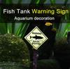 1Pc Resin Aquarium Decoration Ornaments Artificial Shark Warning Sign Landscaping Accessories for Fish Tank Aquarium Background