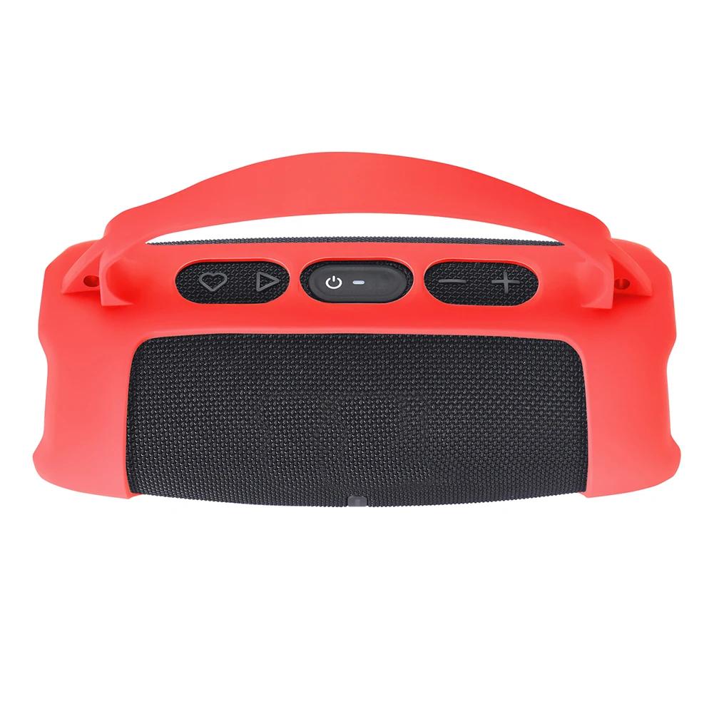 Silicone Cover Case Waterproof Protective Skin Case Shockproof with Shoulder Strap for JBL Charge 5 Wi-Fi Wireless Speaker