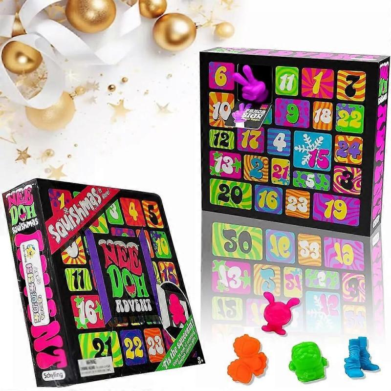 Calendario dell'Avvento Squishmas Nee Doh 2025, Calendario dell'Avvento Squishy di Natale