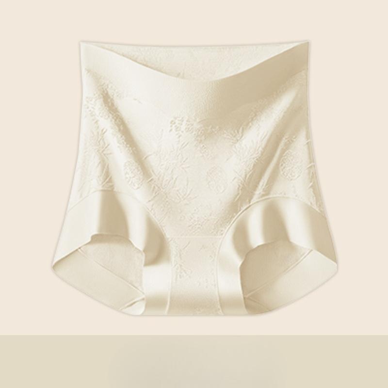 Women's Autumn and Winter Relief Antibacterial High Waist Belly Lift Hips No Scratch Breathable Naked Briefs