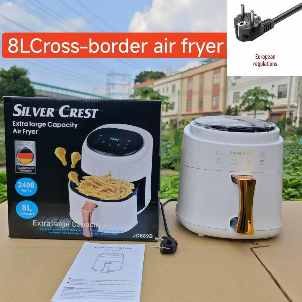 6L Smart Air Fryer with Visual Touchscreen - Large Capacity Automatic Electric Fryer & Oven for French Fries