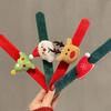 Creative Christmas Plush Doll Snap Bracelet – Santa & Reindeer Slap Bracelet Hair Accessory for Women