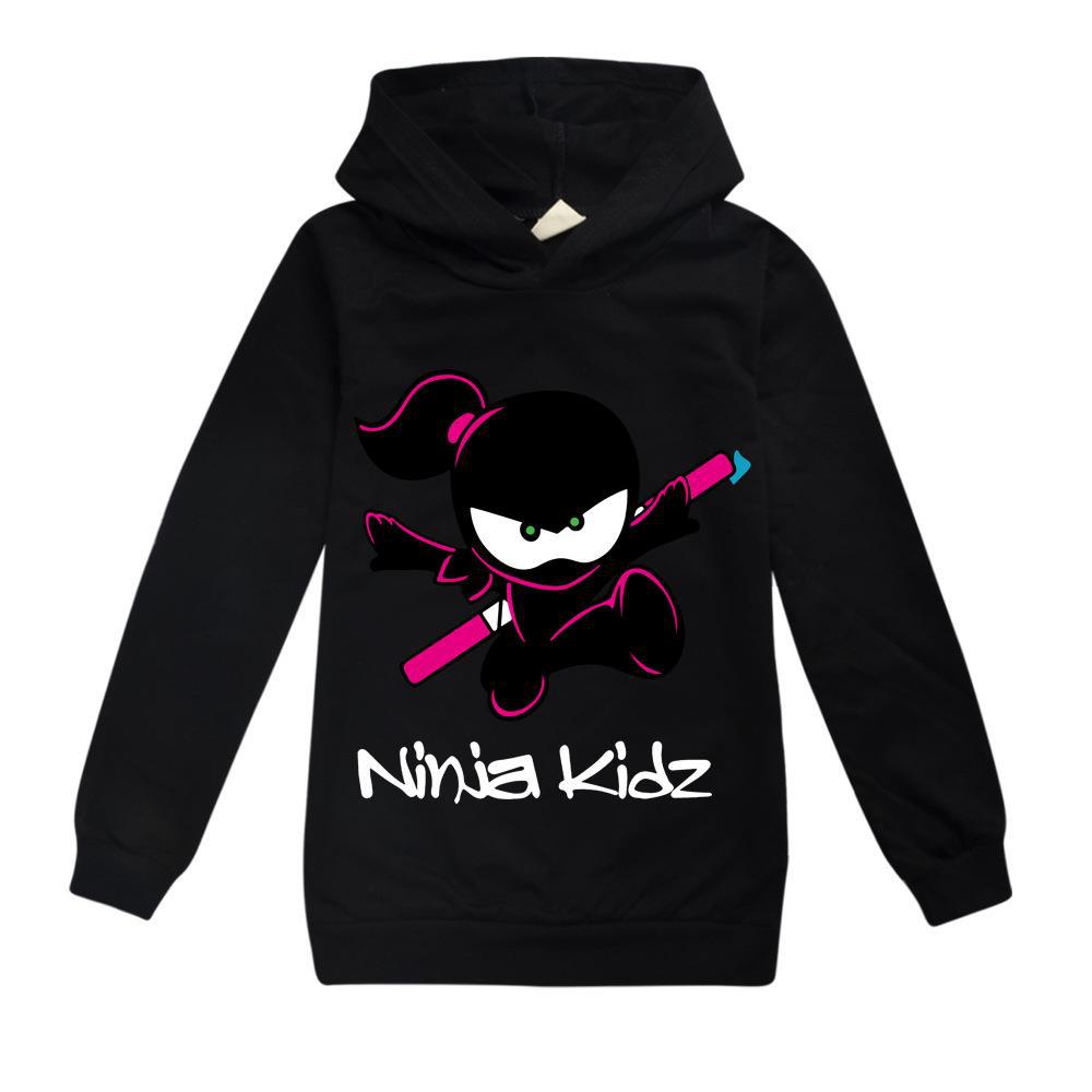 Children's long-sleeved cartoon print hooded sweatshirt