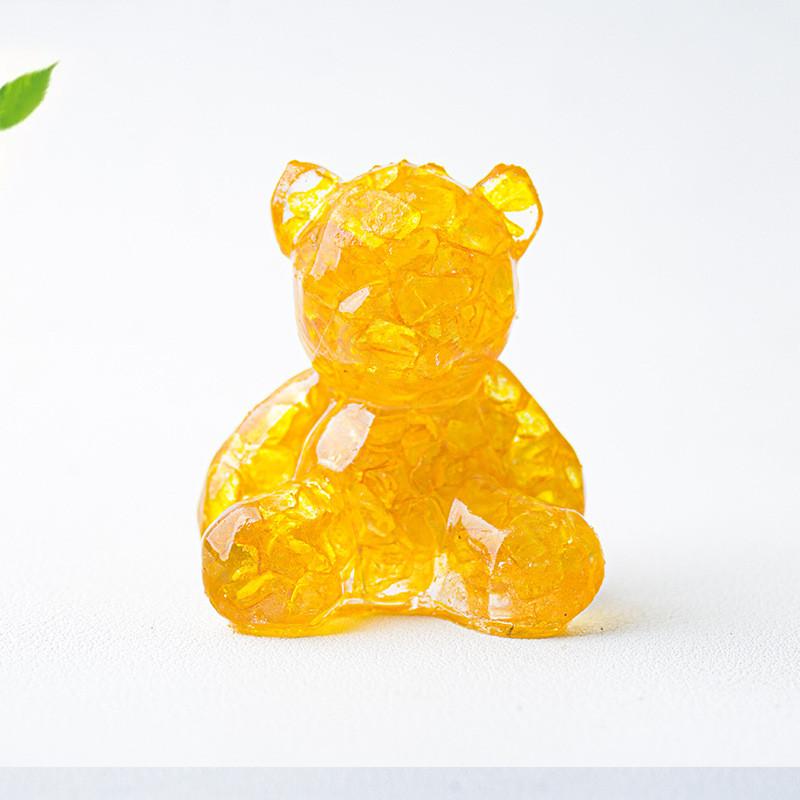 Crystal Resin Art Miniature Bear Desk Decor For Office And Home Gift Ideas