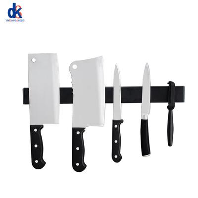 Multiple Szes Black Magnetic Knife Holder Stainless Steel 304 Non-piercing Wall Mount Knife Block Magnet Holder Storage Rack