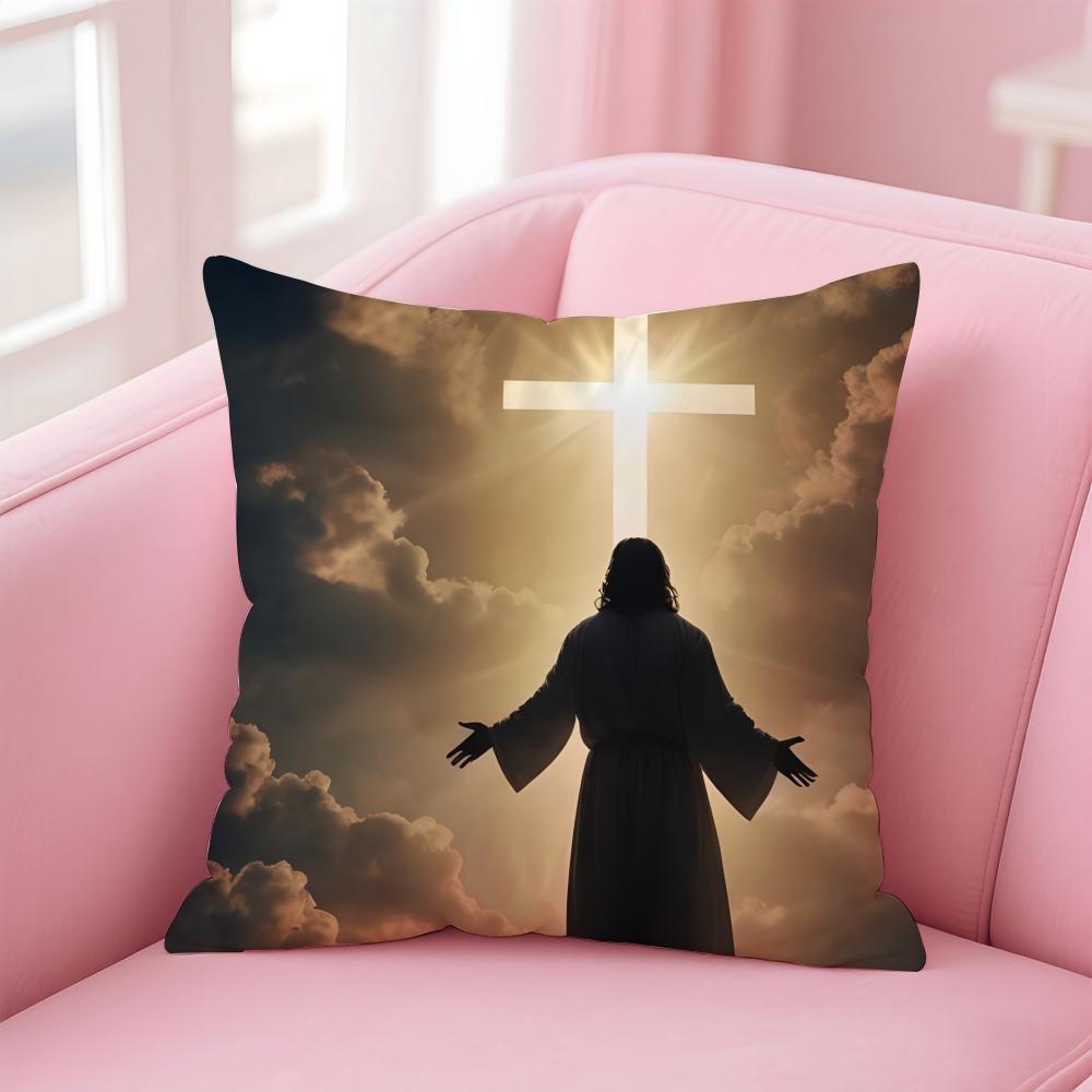 JJesus Christ Cushion Cover Pillow Case Soft Friendly Fabric  Concealed Zipper