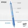 Flair Zoox H7 Liquid Ink Retractable Roller Pen Pack Of 2 Blue Ink 0.5 Mm Soft Grip For Office School Writing Use
