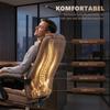Ergonomic Office Chair with Massage Function, Footrest, Swivel, Rollable, Brown