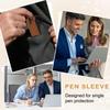 PATIKIL Pen Sleeve PU Leather Pen Single Fountain Pen Pouch Protective Cover Holder for Office Ballpoint Brown 6-inch Case, 8-Piece Pouch, Pens,