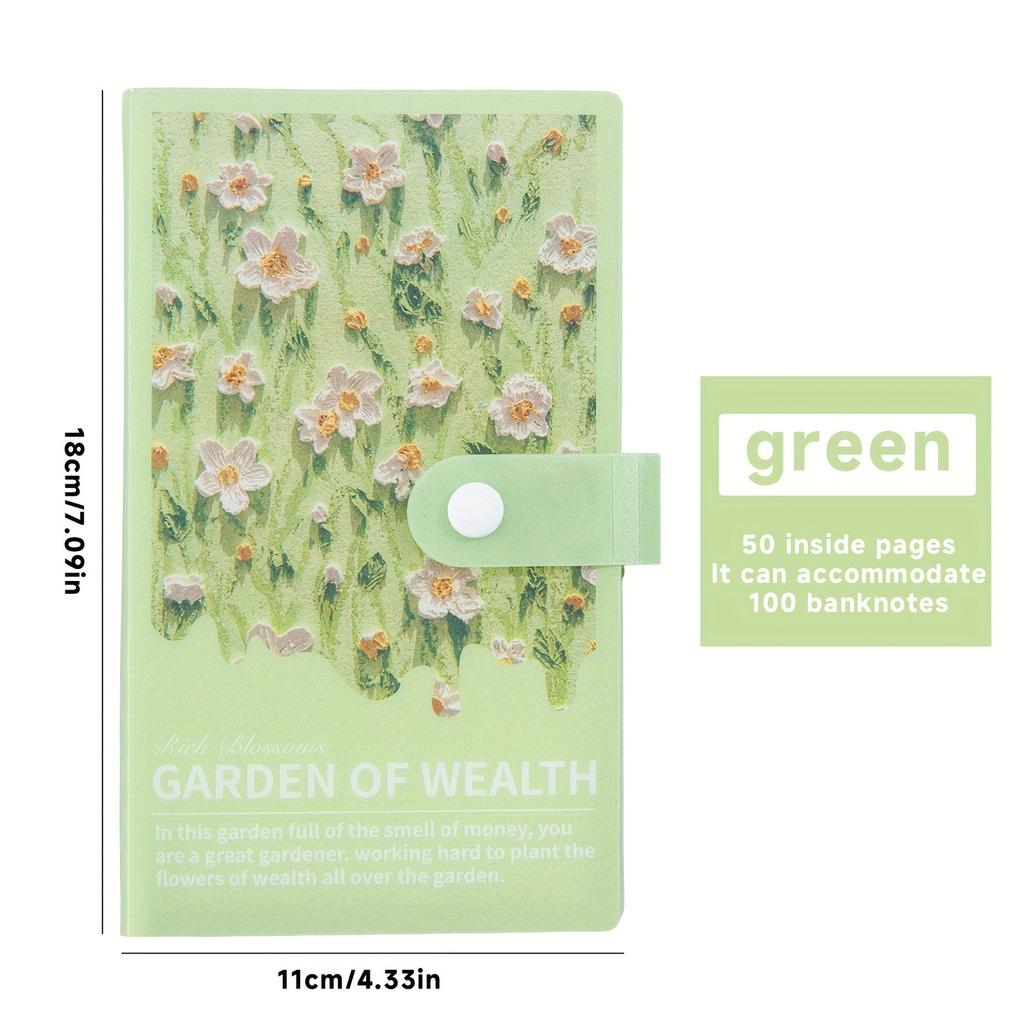 1pc, Wealth Garden Savings Book, Ancient Coin Organizer, (PVC Cover and PP Pages), Double-Sided 50 Sheets, Capacity for 100pcs Ancient Coins
