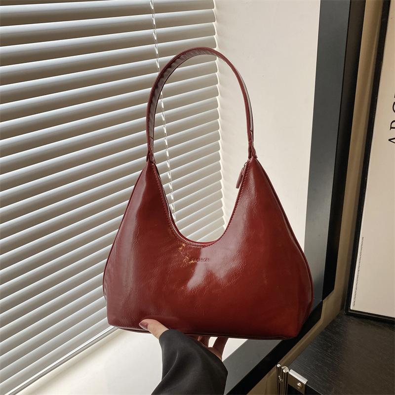 

Новая нишевая мода ретро высокого класса сумка-полумесяц подмышку женская плечевая сумка подмышку сумочка женская сумка красный