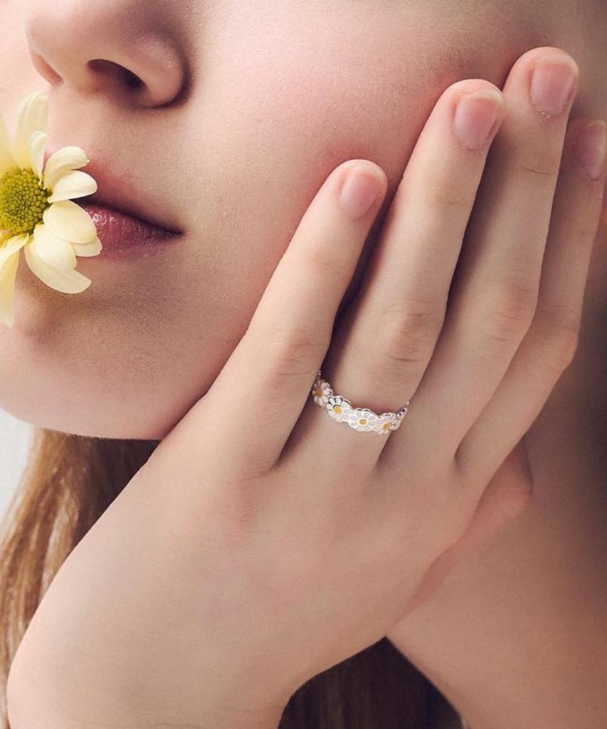 Dana Burton [925 Silver] Sunny Daisy Open Ring