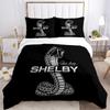 Shelby Snake Bedding 3 Piece Set HD Print Duvet Cover Pillowcases for Teens Adult Bedroom Decoration Christmas Gift