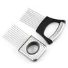 Stainless Steel Onion Slicer Holder for Slicing Vegetable Fruit Slicer Storage of Onions and Vegetables Garlic Press Gadgets