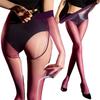 Couple Sexy Invisible Stocking Women Gay Men Oily Glossy Pantyhose Ultra-thin Sissy Pouch Sheath Lingerie Nightclub Dance Tights