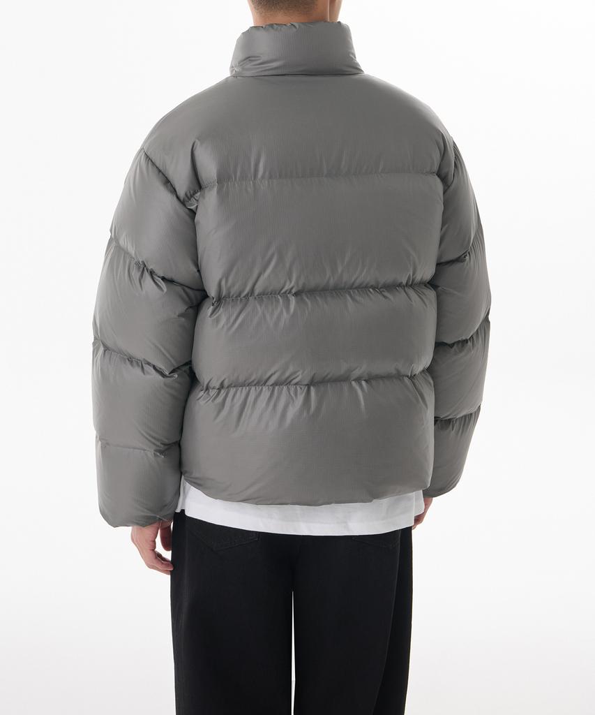 Musinsa Standard Glossy Ripstop Down Puffer Short Padded Jacket [Titan Grey]