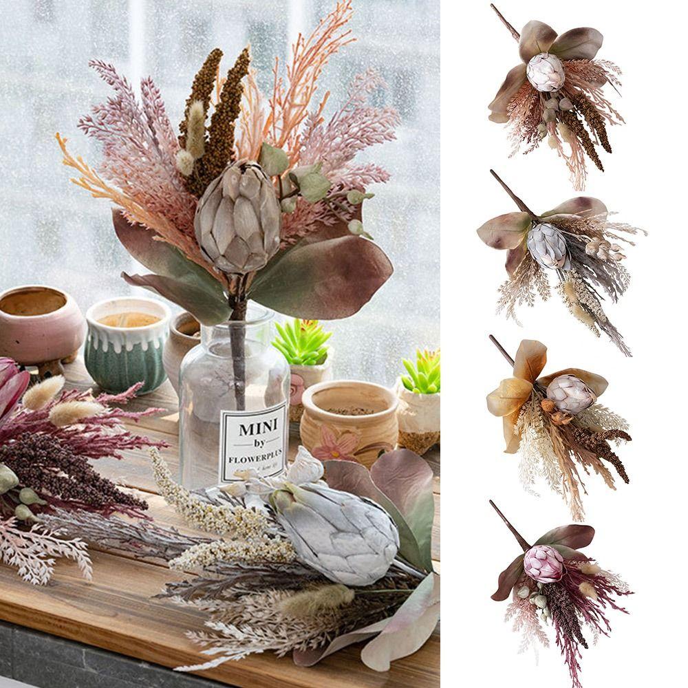 Cloth Artificial Flower Bouquet Colorful Leaves Simulation Flower  Home Decoration
