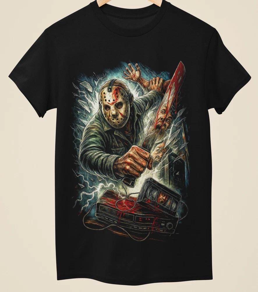 Evil Horror Killer Unique Halloween Style Unisex Black Printed TShirt (Ho003) S