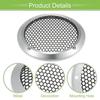 3.5" Speaker Grill Cover Mesh Subwoofer Guard W/ Screws Silver Tone Black