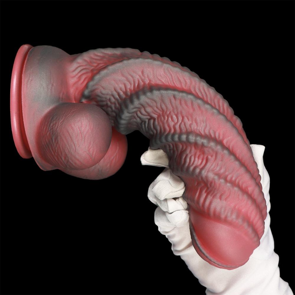 Unique Shaped Silicone Dildo Body-Safe Sex Toy for Men & Women Masturbation