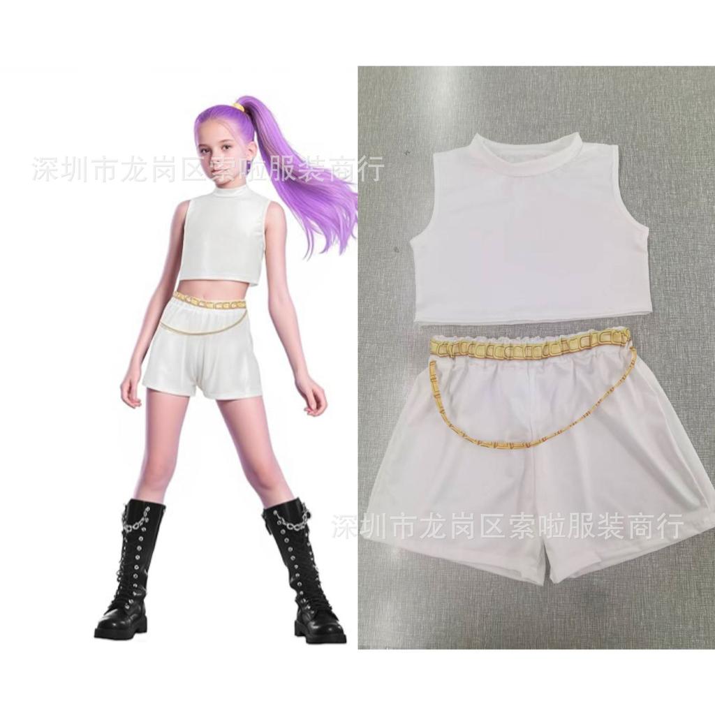 Girls Demon Hunter Pop Singer 3D Print Kids Outfit Set