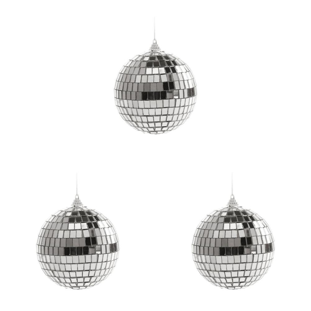 3/12/18Pcs Reflective Mirror Ball Car Disco Ball Christmas Tree Ornament 70s Disco Themed Party Wedding Christmas Decor 4/6/10cm