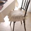 Home Decor Vintage Ruffled Chair Cover Soft Comfortable Seat Mat Cover Anti-dirty with Ties Chair Slipcover Office Chair