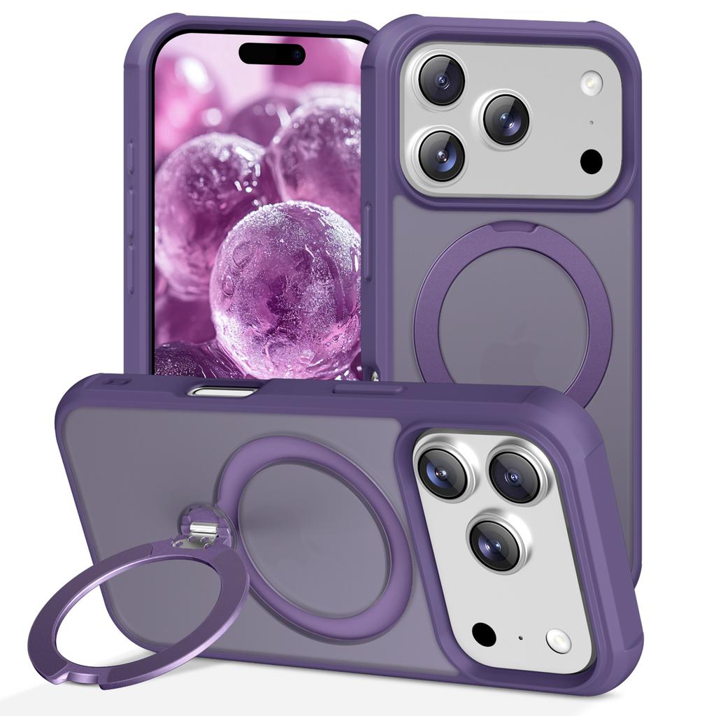 Applicable To iPhone17ProMax Yingfeng Fulcrum Magnetic Suction Bracket Mobile Phone Case Apple 16Pro Anti-drop Protective Case