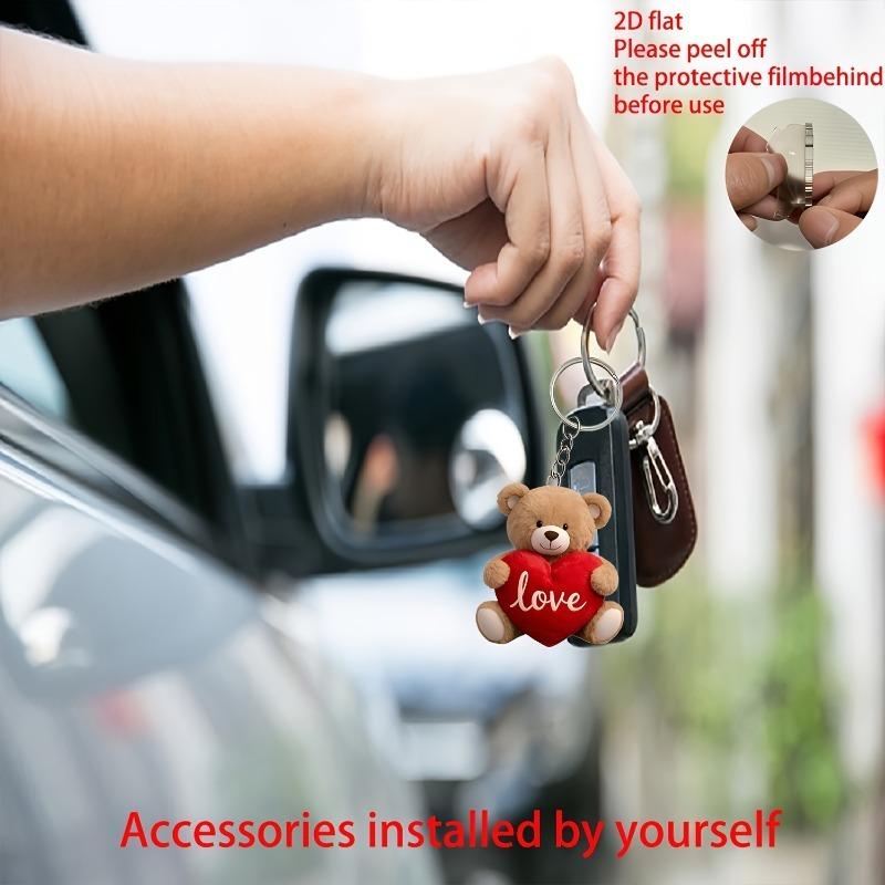 2D Acrylic Car Pendant Valentine's Gift Cute Hanging Ornament Romantic Rearview Mirror Decor Car Interior Accessories for Lovers