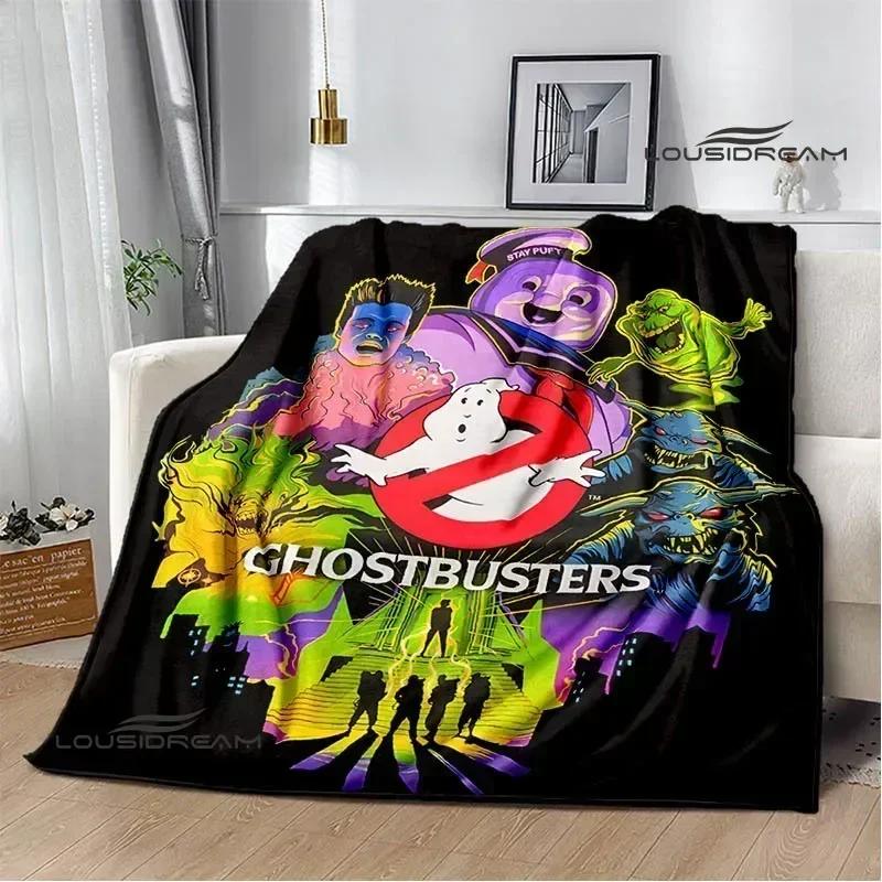 Coperta Stampata Cartoon G-Ghostbusters Calde Coperte in Flanella Morbide e Confortevoli Coperta da Casa Viaggio Fodere per Letto Regalo di Compleanno
