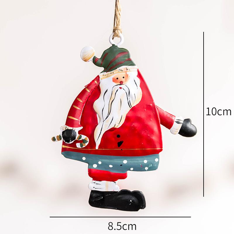New Arrival boże narodzenie kutego żelaza dzwonek bałwanek łoś wisiorek ozdoba 2023XMAS Home Decor ozdoba choinkowa Natal Navidad