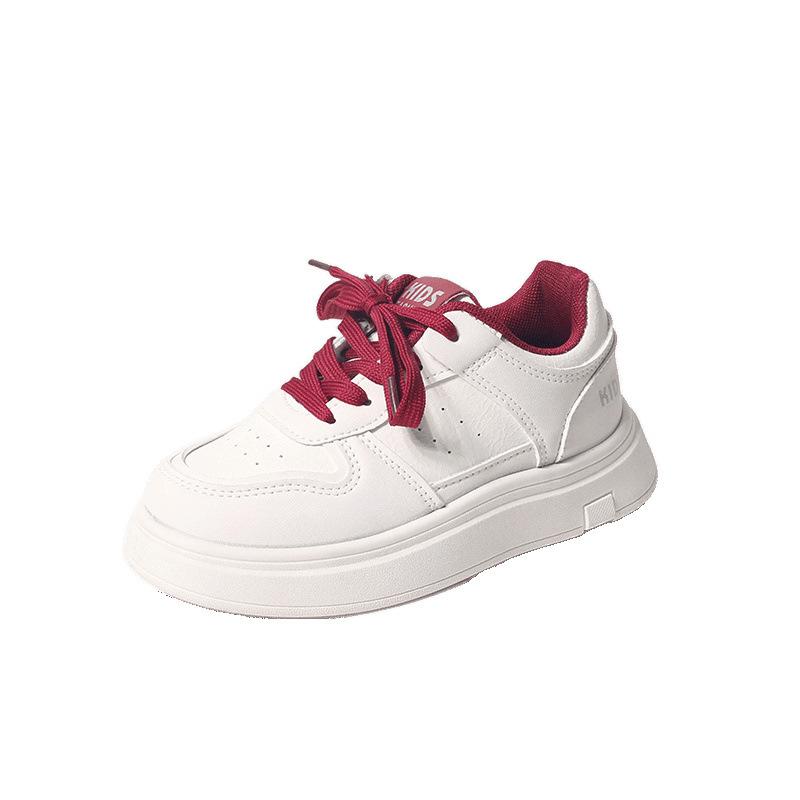 2025 New Children's Little White Shoes Girls' Students Comfortable Sports Board Shoes Boys' Versatile Lightweight Casual Shoes Tide