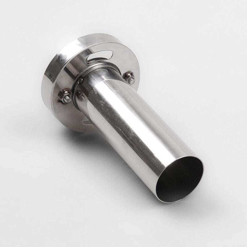 4.5'' Inch Stainless Steel Round Exhaust Muffler Tip Removable Silencer Silver