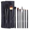 RANCAI Luksusowy zestaw 9 pędzli do makijażu, pudru, podkładu, różu, cieni do powiek, Kabuki Cosmetics Tools + skórzane etui