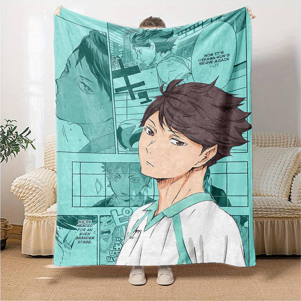 1pc Oikawa Tooru2 Blanket, Gift, for Men and Women, Soft Blanket, Good for Sofa Bed Couch Travel, Lightweight Flannel Blanket