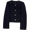2025 Autumn French Style Short Dark Blue Fragrant Wind Jacket