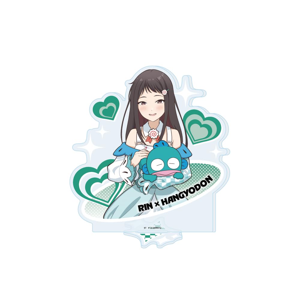 Подставка из акрила с изображением персонажей Girls Band Cry и Sanrio (8 участниц: Рин и Хангиодон).