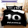 3pcs Custom Name 10 Bedding Set Duvet Cover Closure Includes 1 Duvet Cover & 2 Pillowcases, Soft and Comfortable for All Seasons.