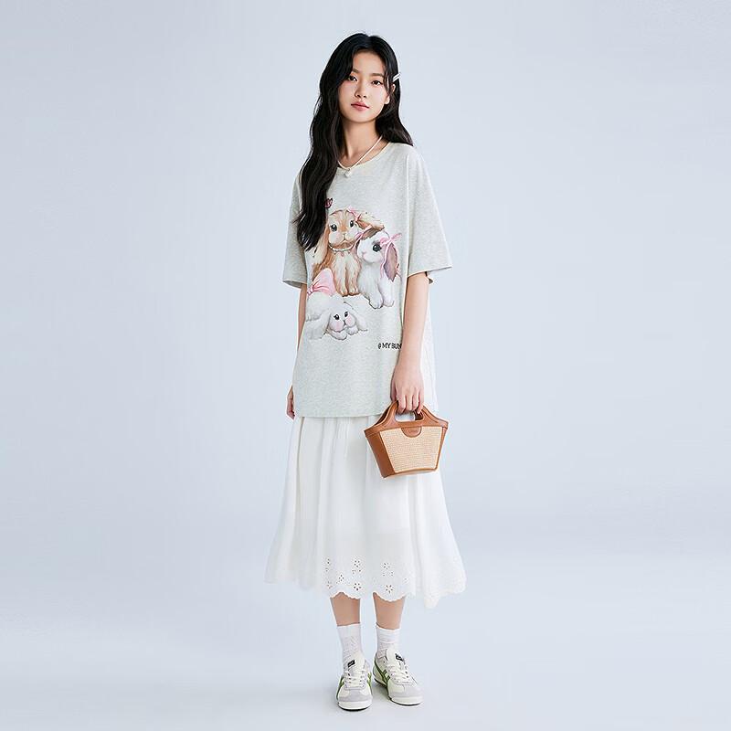 LED'IN Sweet Lace Pleated Long Skirt
